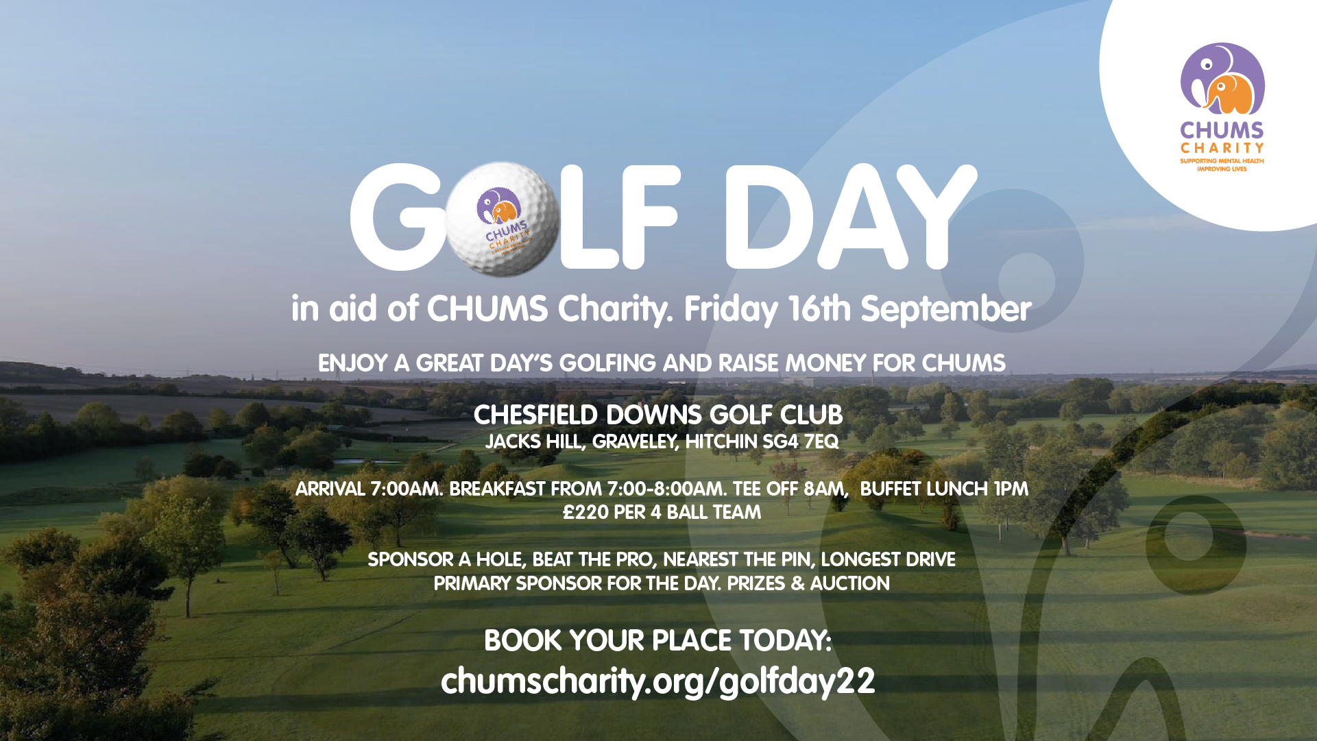 CHUMS Golf Day - Friday 16th December