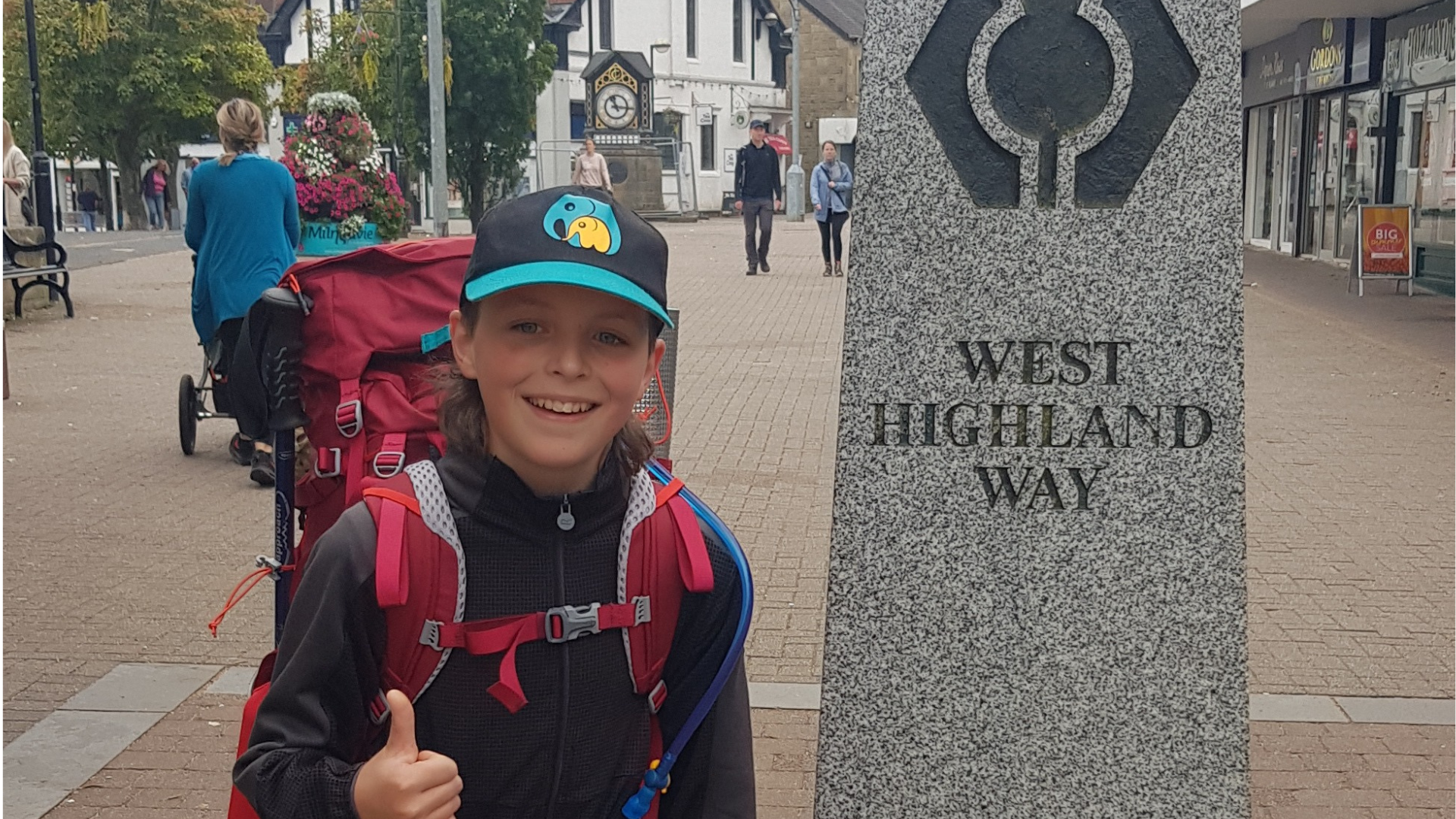 Luke starting the West Highland Way walk