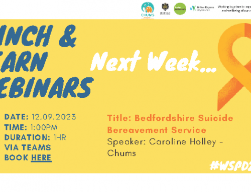 Free WSPD Lunch and Learn Webinar: Bedfordshire Suicide Bereavement Service